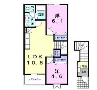 グリーンハイツ B【2階】の間取り