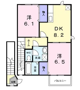アメニティハイツA【2階】の間取り