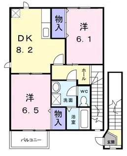 アメニティハイツA【2階】の間取り