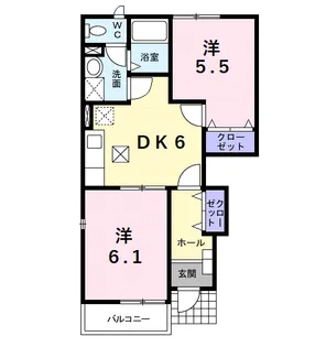 メゾン・スターブルⅡ【1階】の間取り