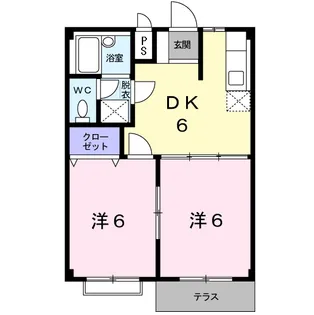 エルディムB【1階】の間取り
