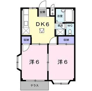 グリーンハイツ雅B【1階】の間取り