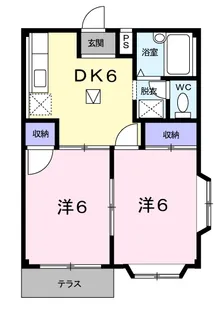 グリーンハイツ雅B【1階】の間取り