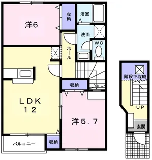 バーシア 2番館【2階】の間取り