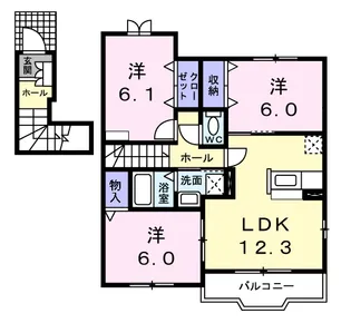 シリアス21A棟【2階】の間取り