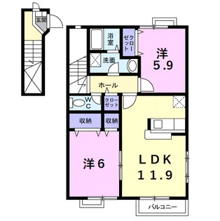 グリーンヒルズⅠ【2階】の間取り