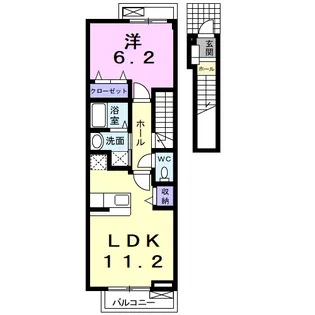 クラーベルⅡ【2階】の間取り