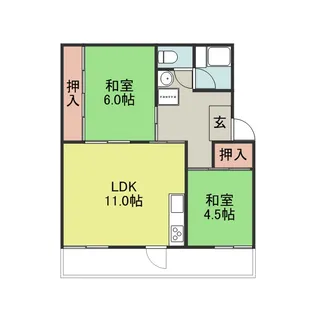 ルナルーチェ前浜【3階】の間取り