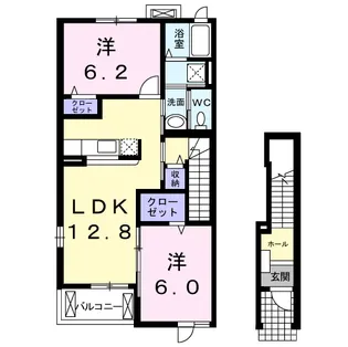 プロムナード壱番館【2階】の間取り