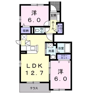 バーミィ Ⅱ【1階】の間取り