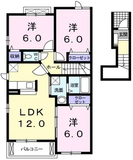 バーミィ Ⅱ【2階】の間取り