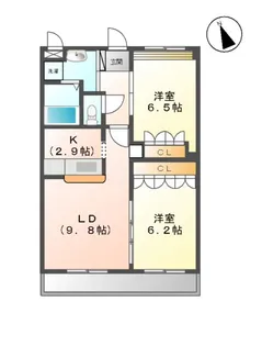 パストラル宮東【2階】の間取り