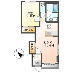 メゾン オオイソ【1階】の間取り