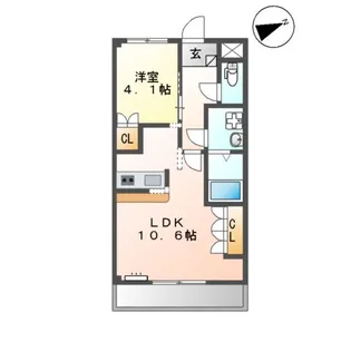 ラ・フォーネ東脇【2階】の間取り