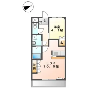 ラ・フォーネ東脇【2階】の間取り