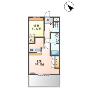 アイレス西尾【1階】の間取り