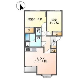 リガシーK【201号室】の間取り