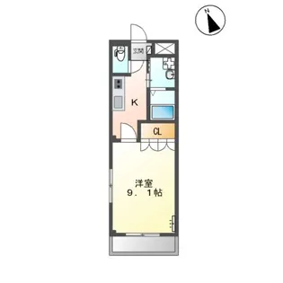 リビュール上縄【1階】の間取り