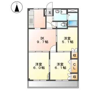 サンハイム田戸【1階】の間取り