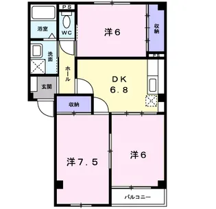 ローズパーク戸ケ崎【2階】の間取り