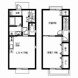 サザンクロス【1階】の間取り