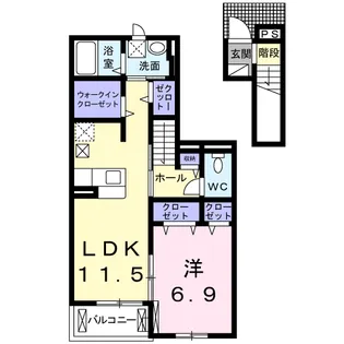 ラトゥール南若王子【2階】の間取り