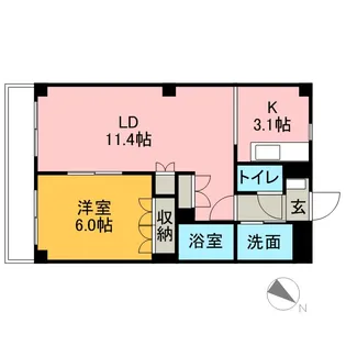 ハイムルミナス【105号室】の間取り