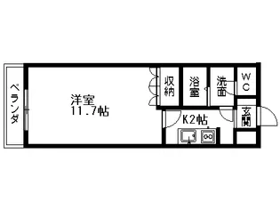 サンハイツ城山【2階】の間取り