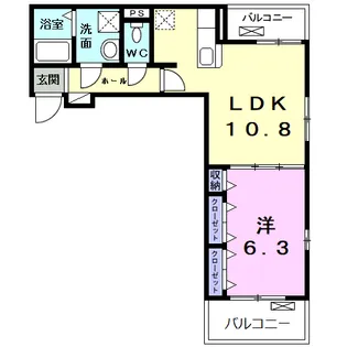 ルミェル・ココ【2階】の間取り
