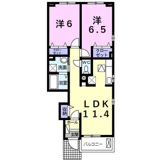 グラシオッソB【1階】の間取り