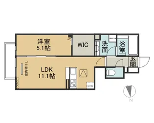 Nオーサ【1階】の間取り