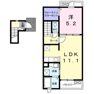 ソレイユB【2階】の間取り