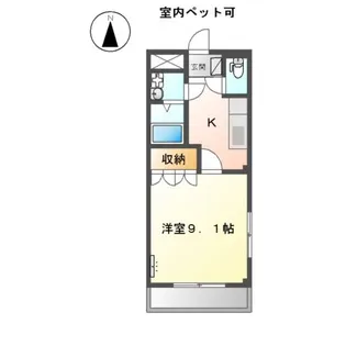 エスポア雅【1階】の間取り