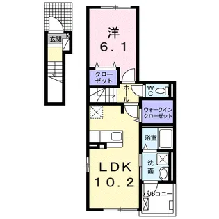 アジュール・ココ【2階】の間取り