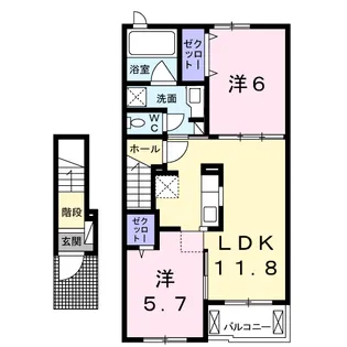 ルイ A【2階】の間取り