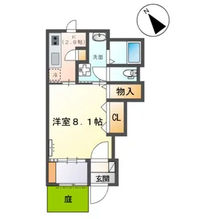 ハピネス呉竹【1階】の間取り