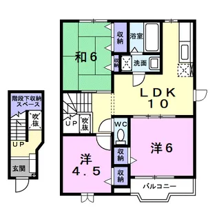 ファミールアサヒⅡ【2階】の間取り