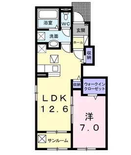 アルメールB【1階】の間取り