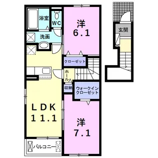 ブリーズ雨池 Ⅰ【2階】の間取り