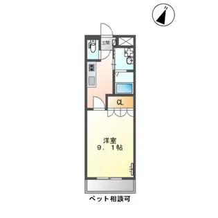 キャッスルリバーサイド【103号室】の間取り