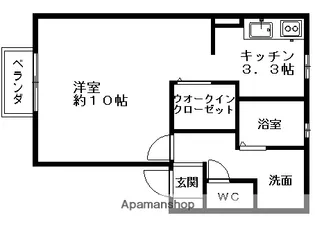 シャルマン住吉【101号室】の間取り
