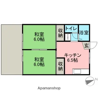 宮後パーク【103号室】の間取り