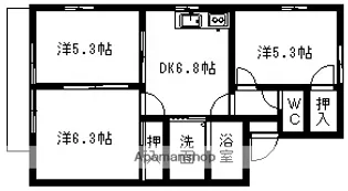 ドミールマルカ【101号室】の間取り