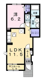 プルミエール 吉浜Ⅱ【1階】の間取り