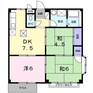 ハイツ山本【1階】の間取り