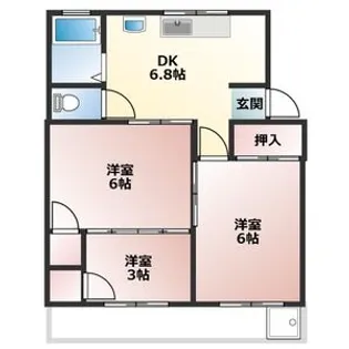 佃マンションB【2階】の間取り