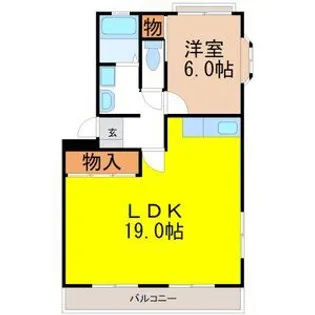 ピアコートやよい【3階】の間取り