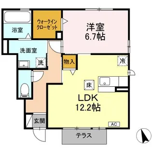 シャルマン ヴィー A【1階】の間取り