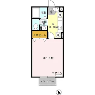 ルミエール【207号室】の間取り
