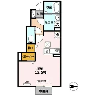 アモーレ西尾【1階】の間取り